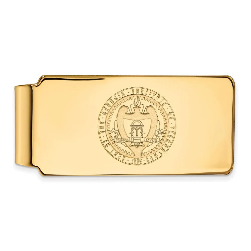 14k Gold Georgia Institute of Technology Crest Money Clip