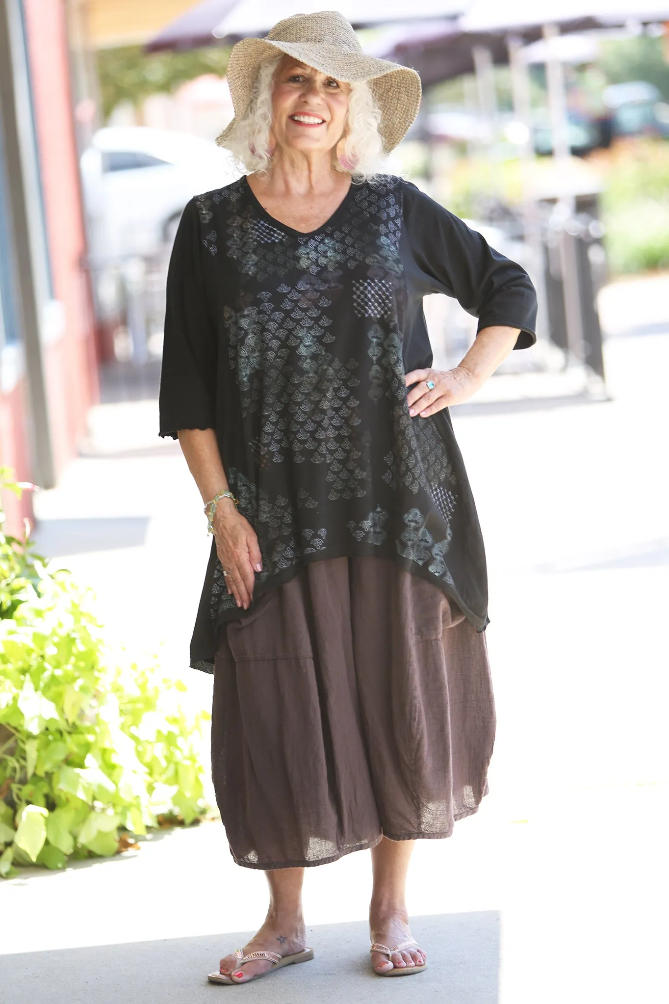 3242 Cropped Pocket Gauze Mojo Pant Incense-U