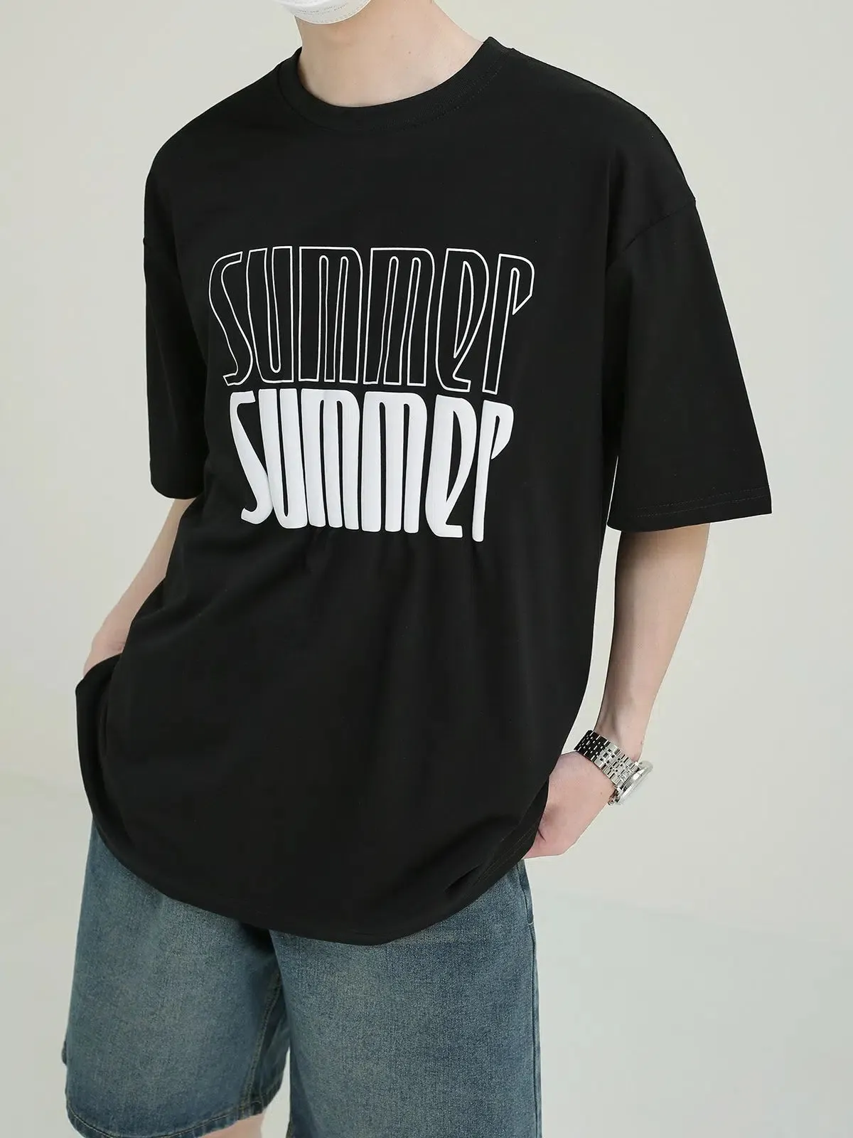 3D Alphabet Graphic T-shirt