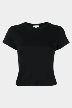 Adine Shrunken Tee in Black