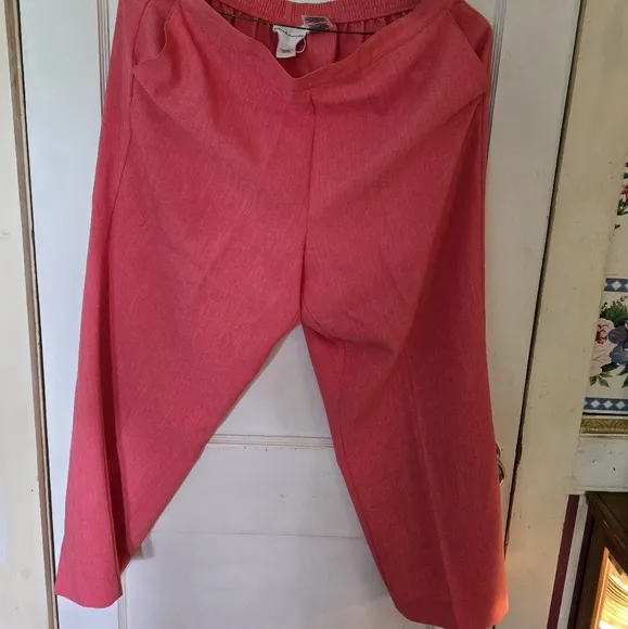 Alfred Dunner 3 Piece Coral Blazer Pan with Textured Fabric and Adjustable