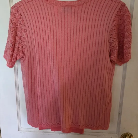 Alfred Dunner 3 Piece Coral Blazer Pan with Textured Fabric and Adjustable