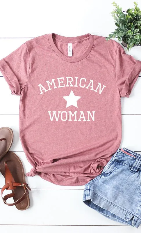 American Woman Graphic Tee (6 Colors)
