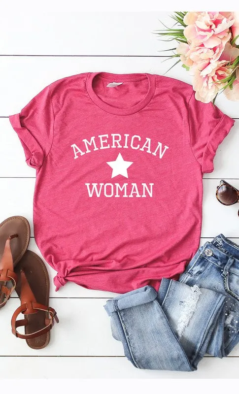 American Woman Graphic Tee (6 Colors)