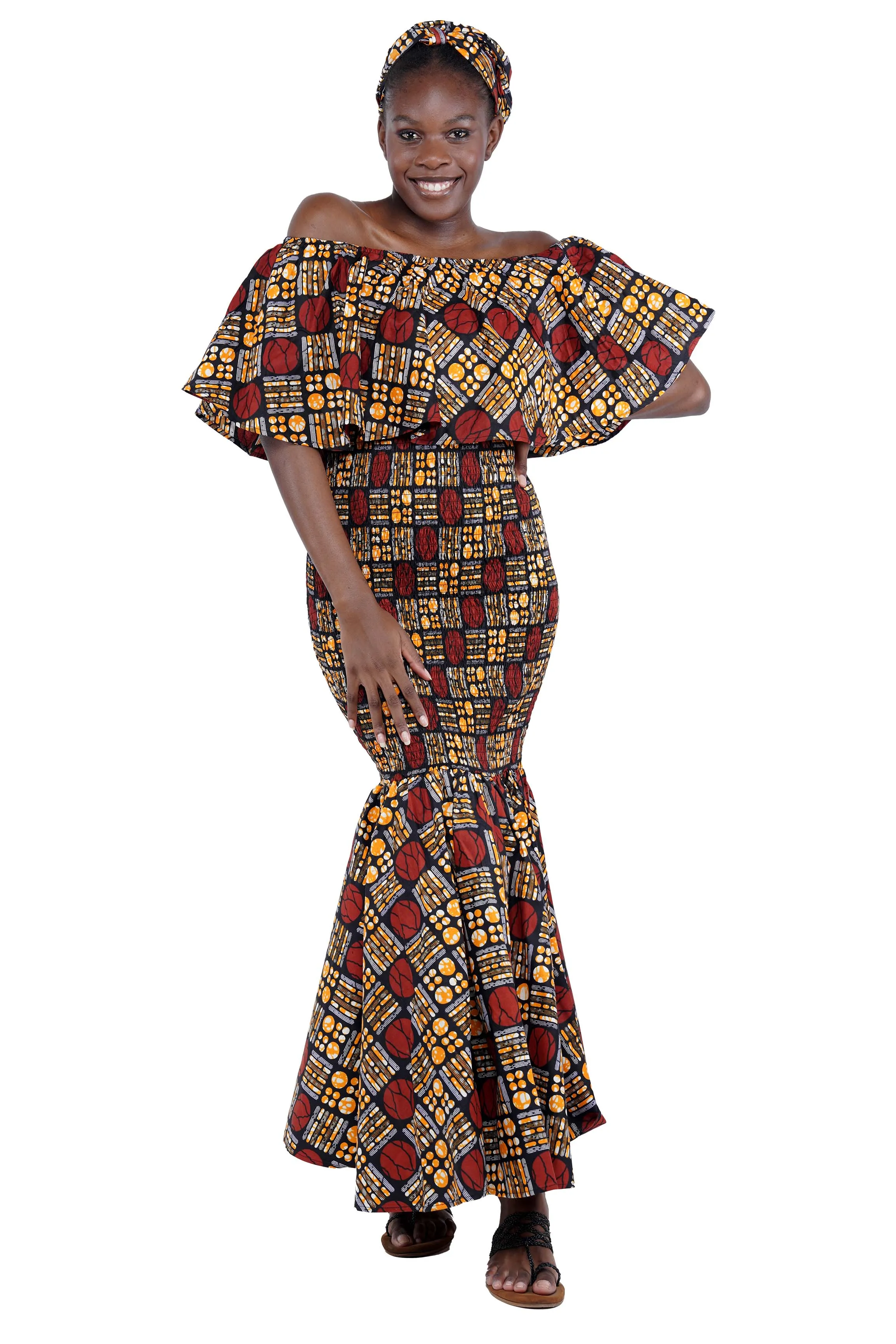 Ankara Long Smoked Mermaid/Fish Tail Dress