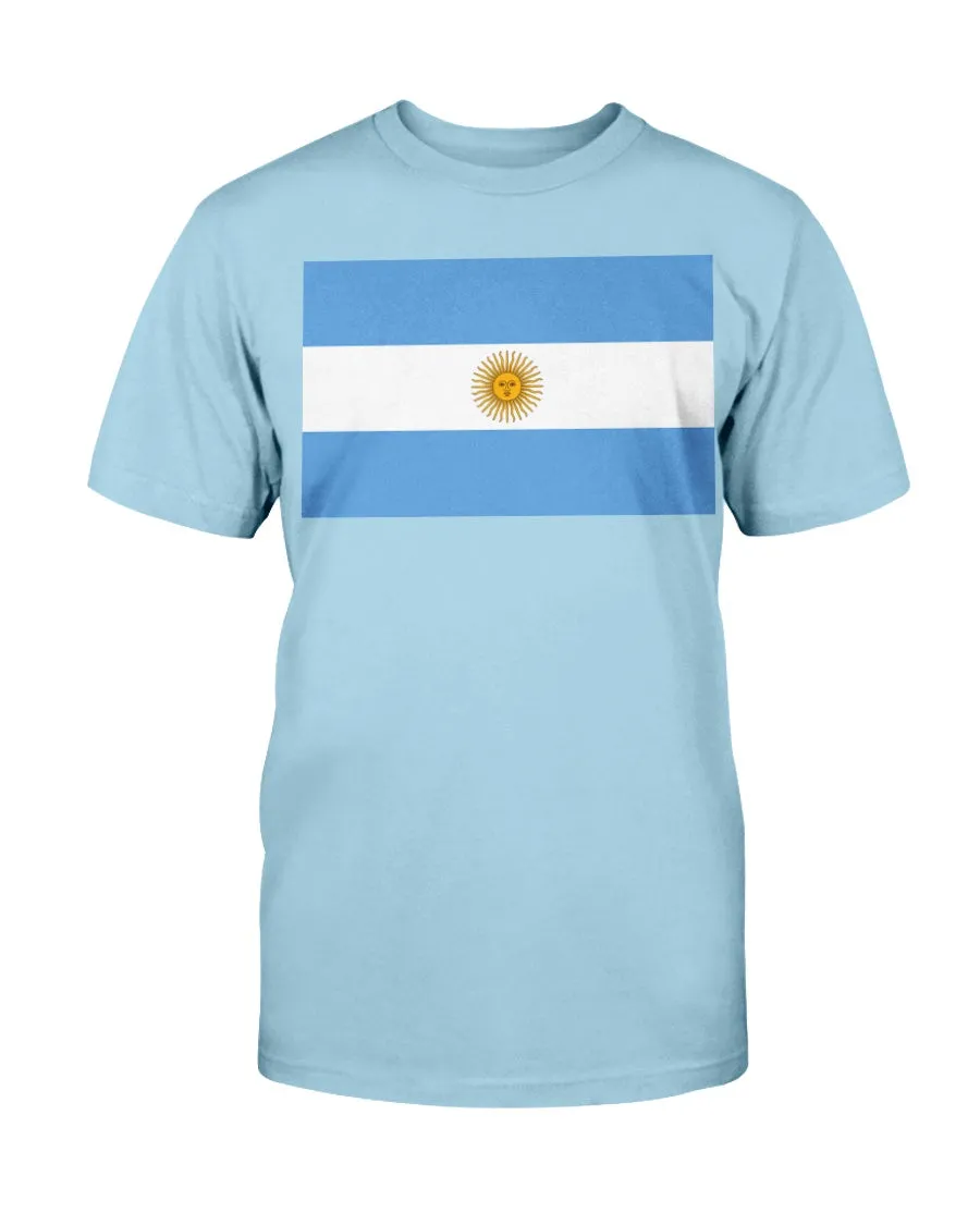 Argentinian Flag Gildan Cotton T-Shirt