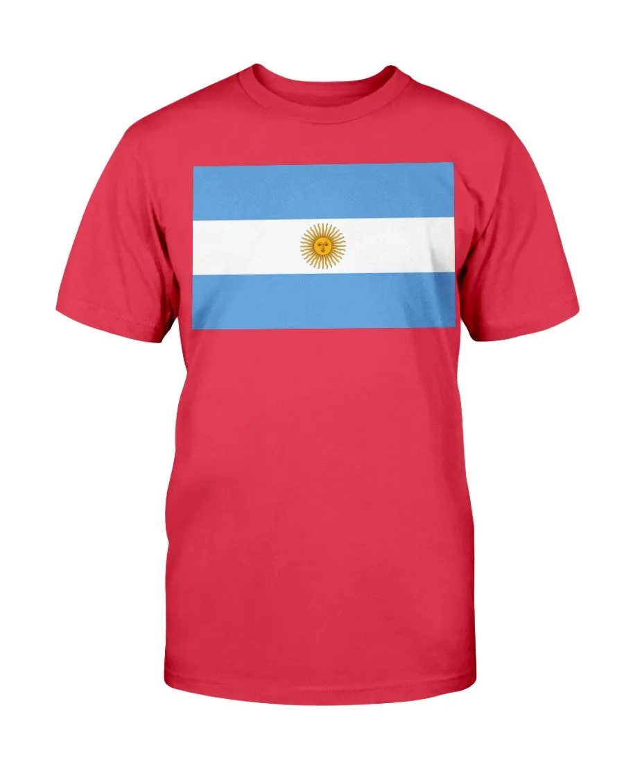 Argentinian Flag Gildan Cotton T-Shirt