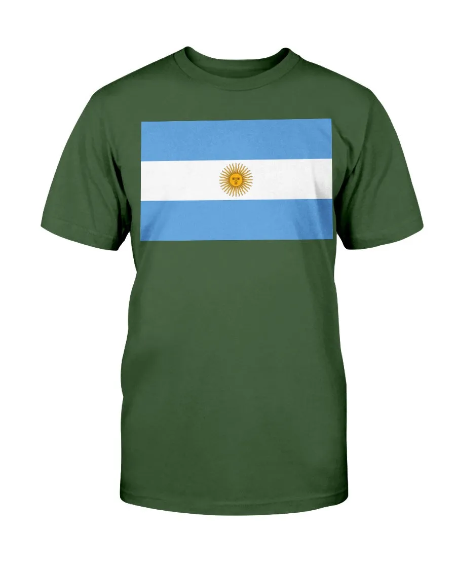 Argentinian Flag Gildan Cotton T-Shirt