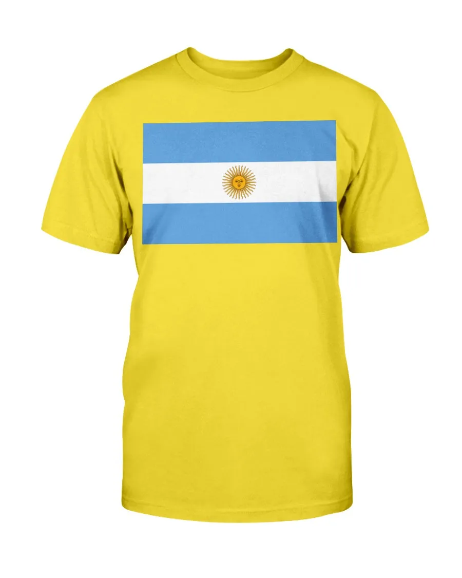 Argentinian Flag Gildan Cotton T-Shirt