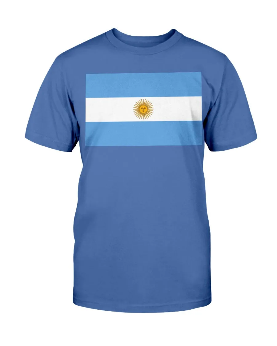 Argentinian Flag Gildan Cotton T-Shirt