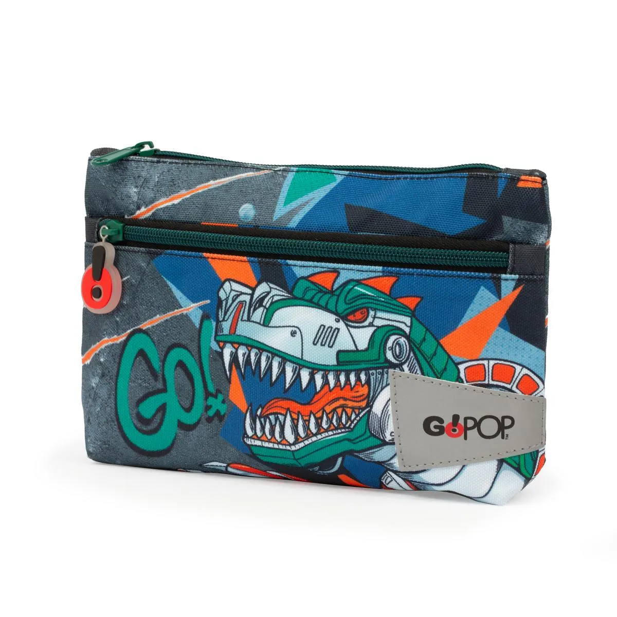 Astuccio Maxi Bustina 2 Zip GoPop T-Rex