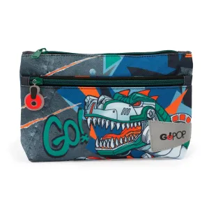 Astuccio Maxi Bustina 2 Zip GoPop T-Rex