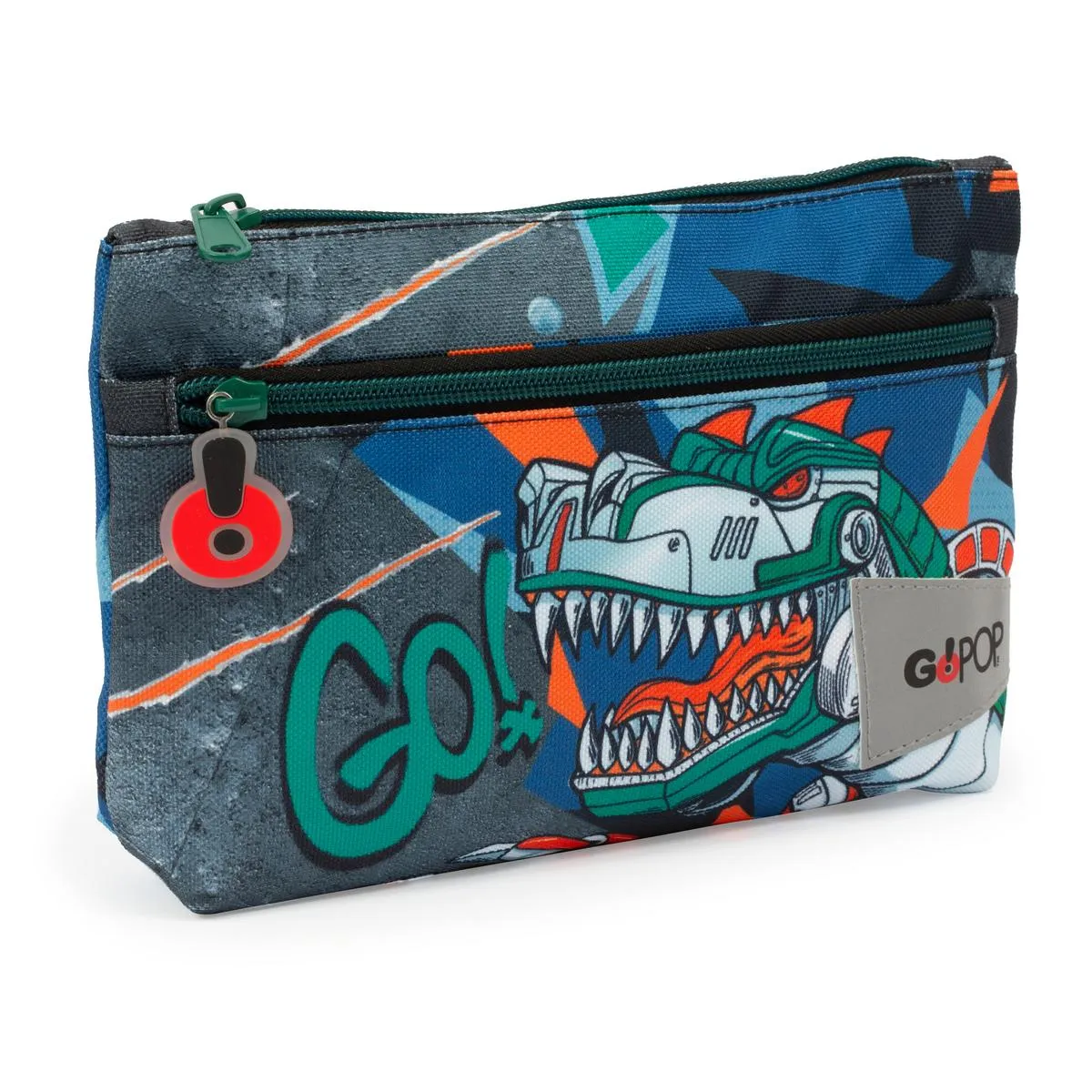 Astuccio Maxi Bustina 2 Zip GoPop T-Rex