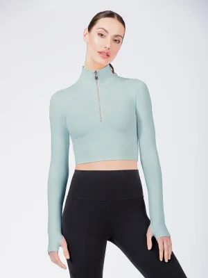 ATHLETICS HALF ZIPPER TOP, OASIS