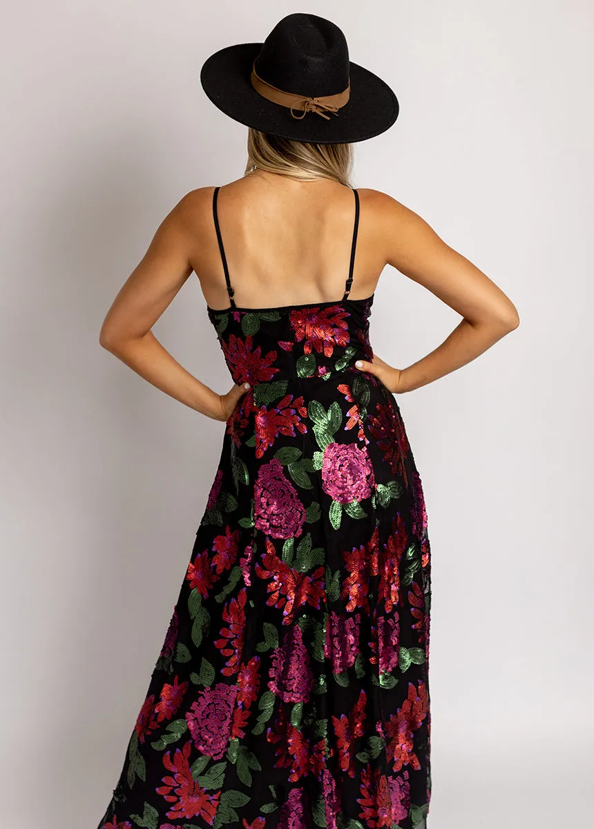 Aulora Dress in Rose Floral
