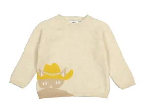 Baby Boys Creamy Knitted Wool Jumper