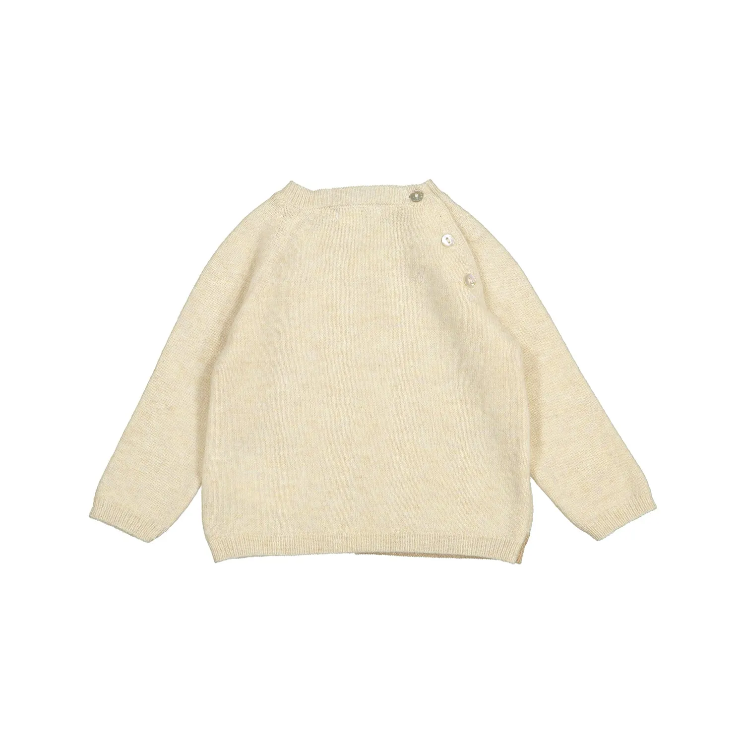 Baby Boys Creamy Knitted Wool Jumper