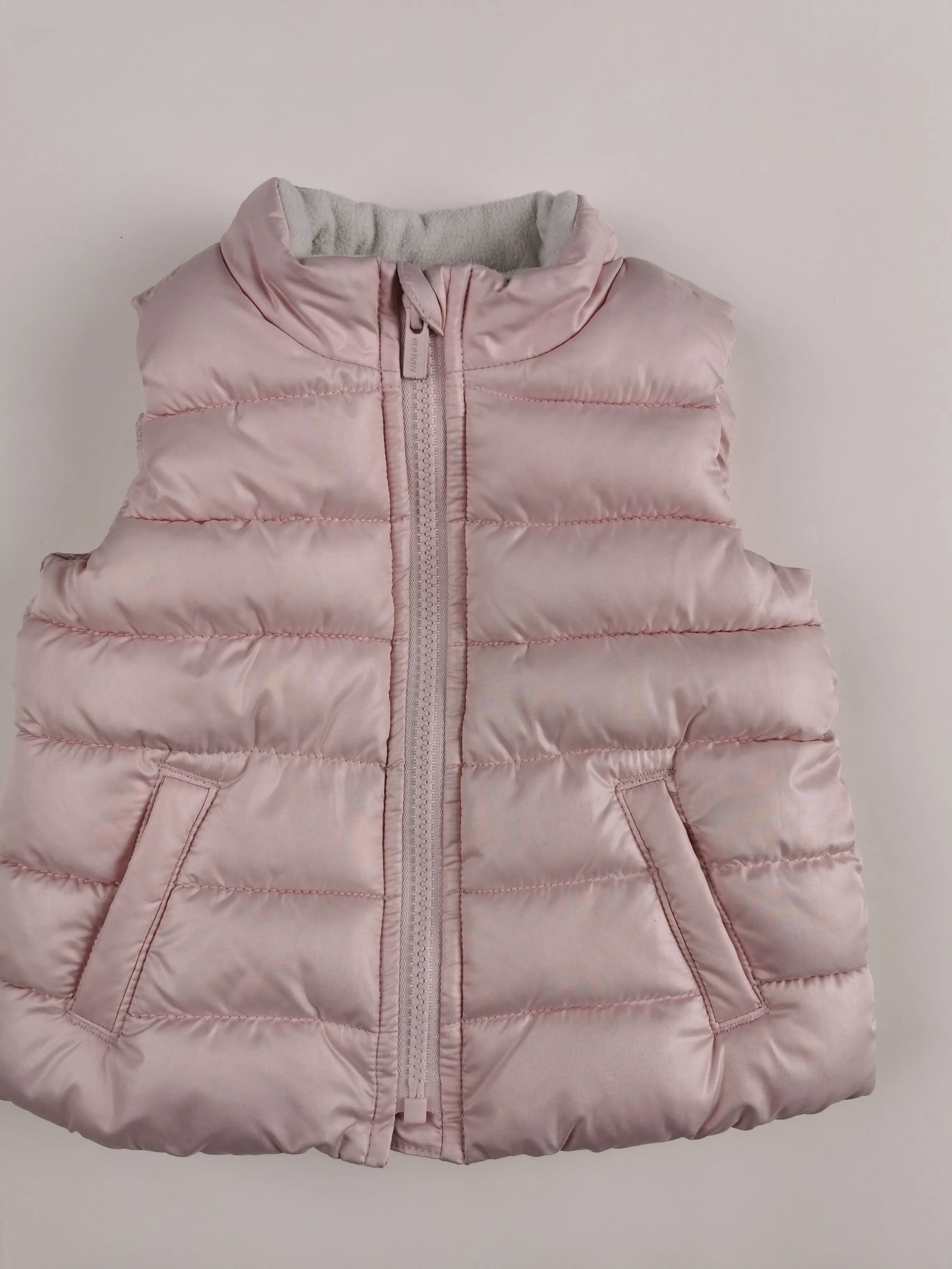 BABY GIRL SIZE 18/24 MONTHS - OLD NAVY, Soft Pink Fleece Puffer Vest EUC B31