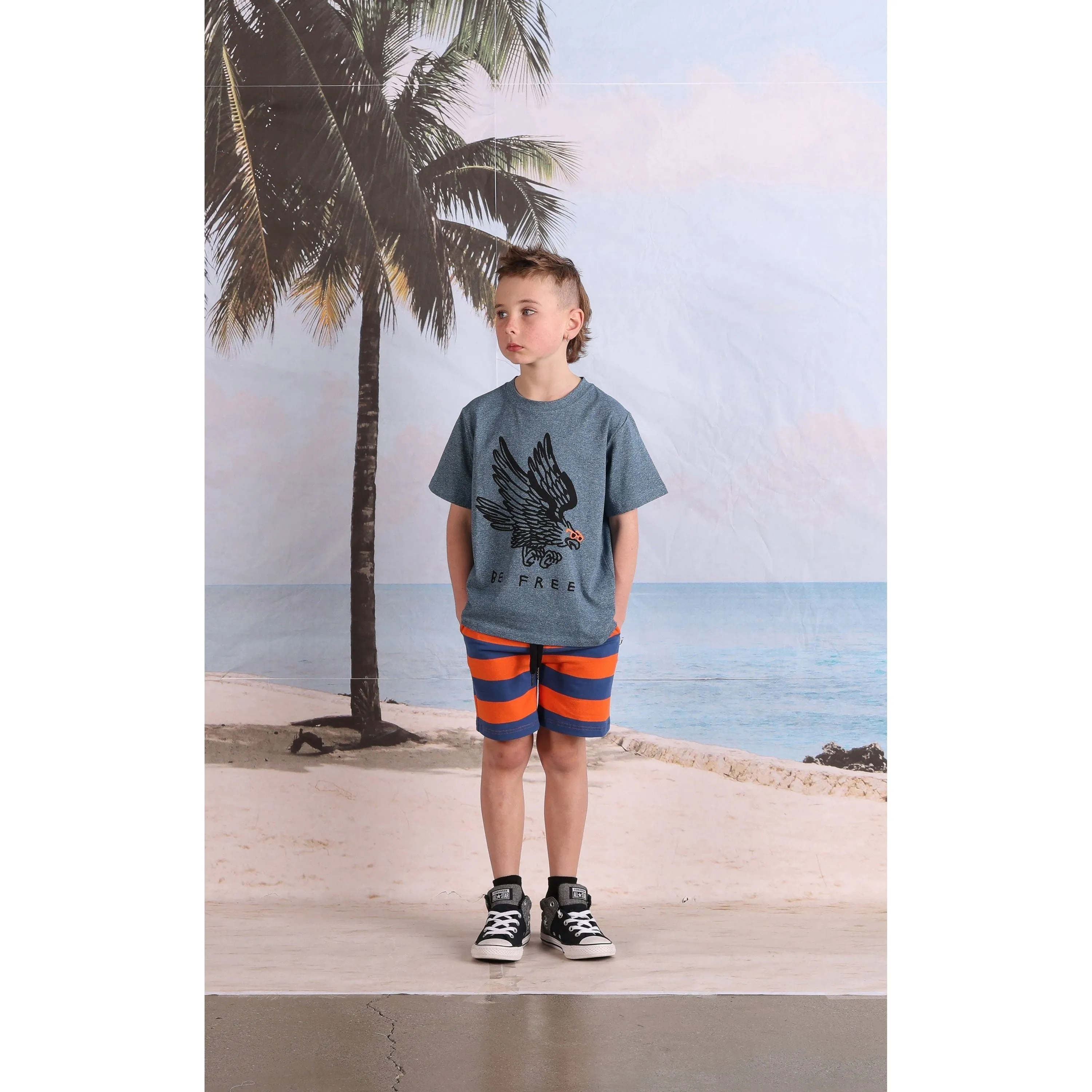 Be Free Tee- Midnight Marle