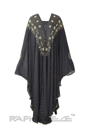 Black Color Combo Trendy Designed Long Party Gown Maxi Style - 1 pcs with S, M, L, XL size