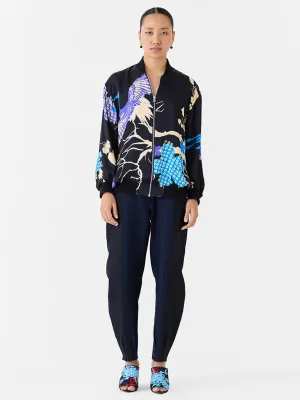 Black Crane Bomber Jacket