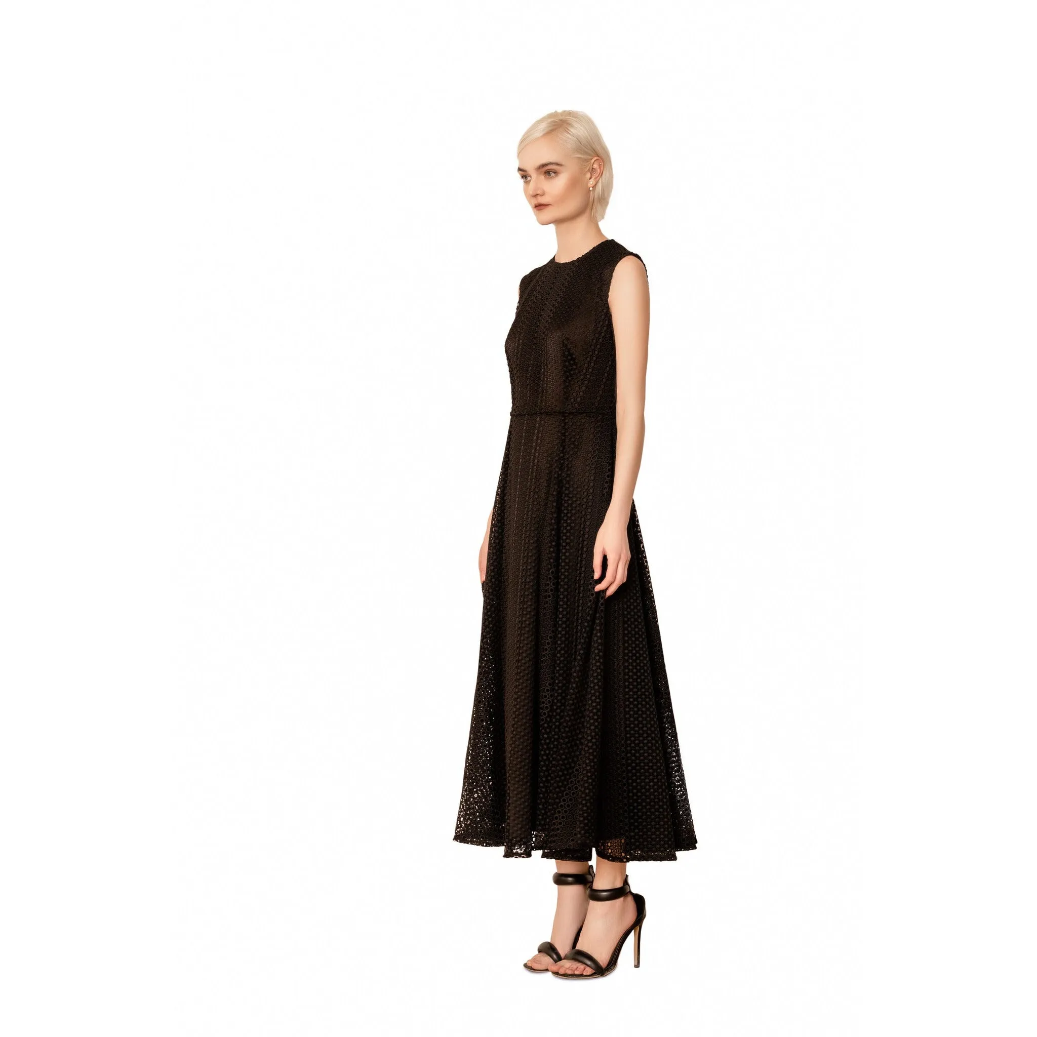Black Lace Midi Dress