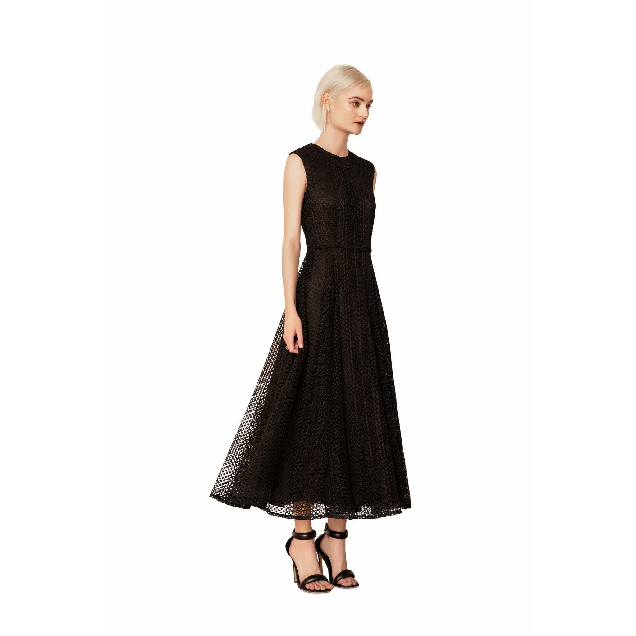 Black Lace Midi Dress