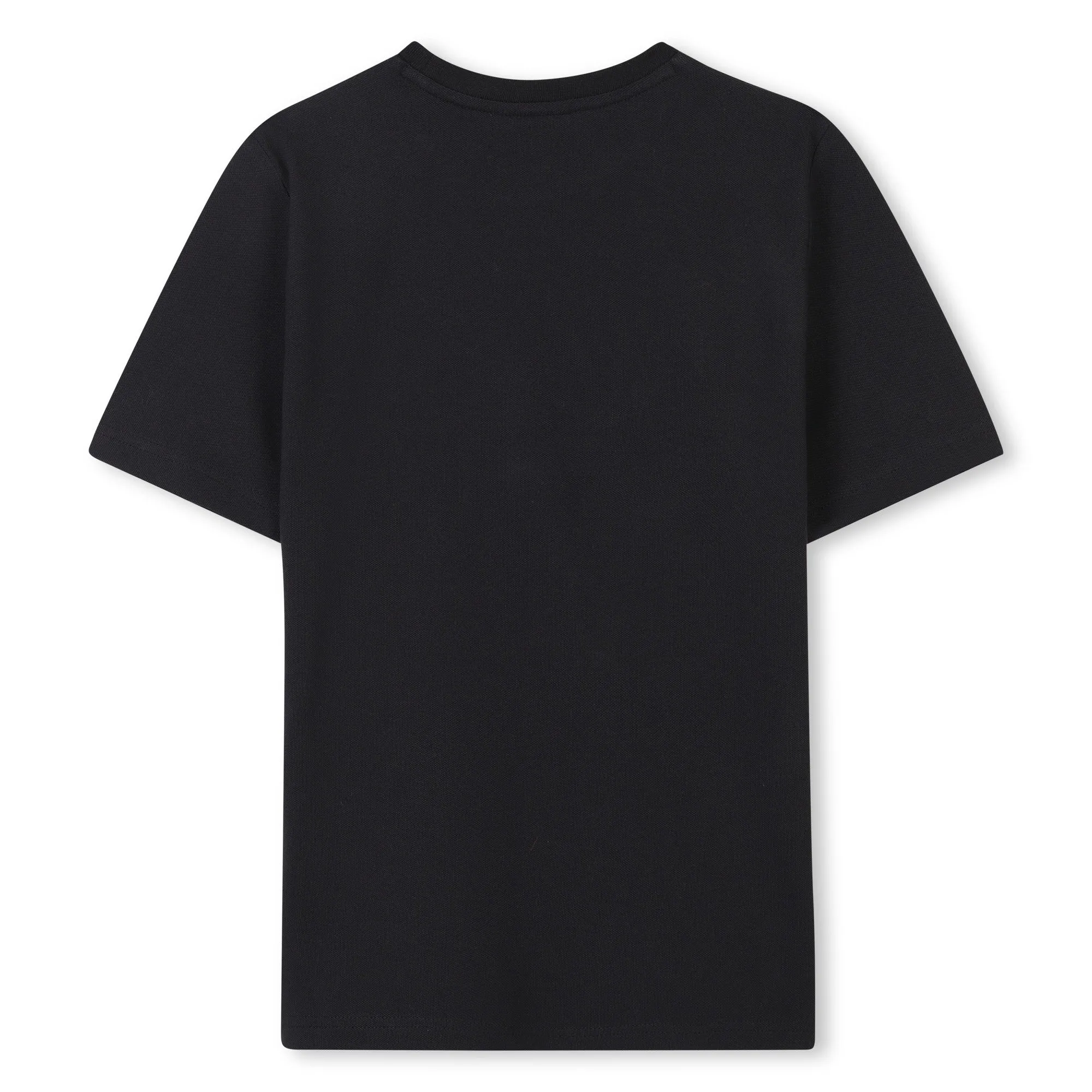 Black Printed Logo Cotton Short Sleeves T-Shirt