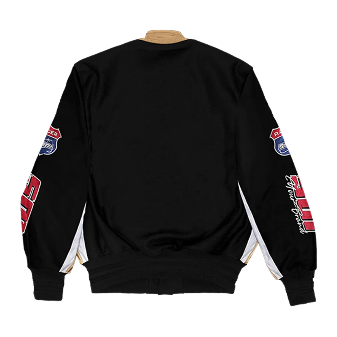Black Racing Varsity Jacket