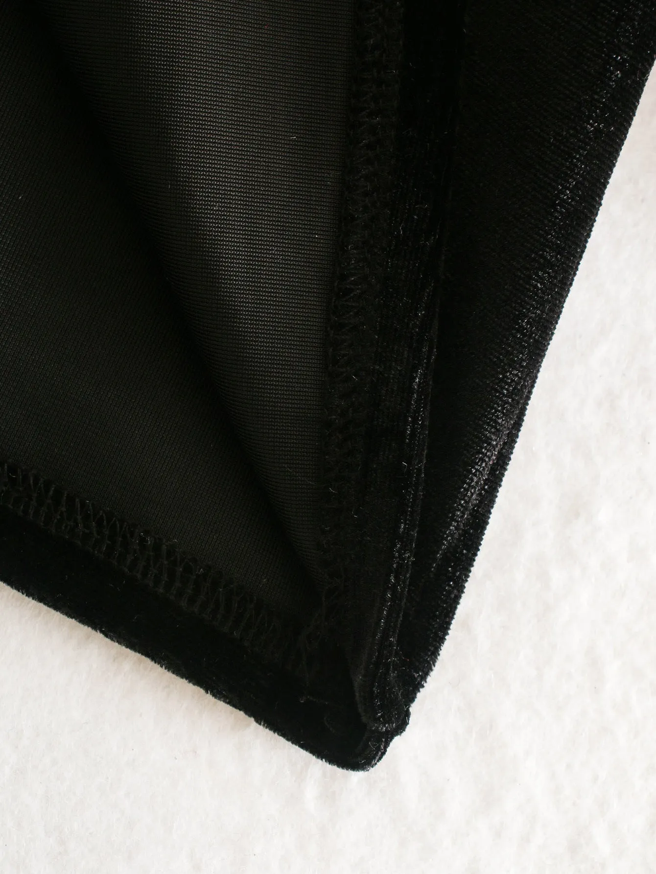 Black Square Collar Vintage Velvet Party Bodycon Mini Dresses