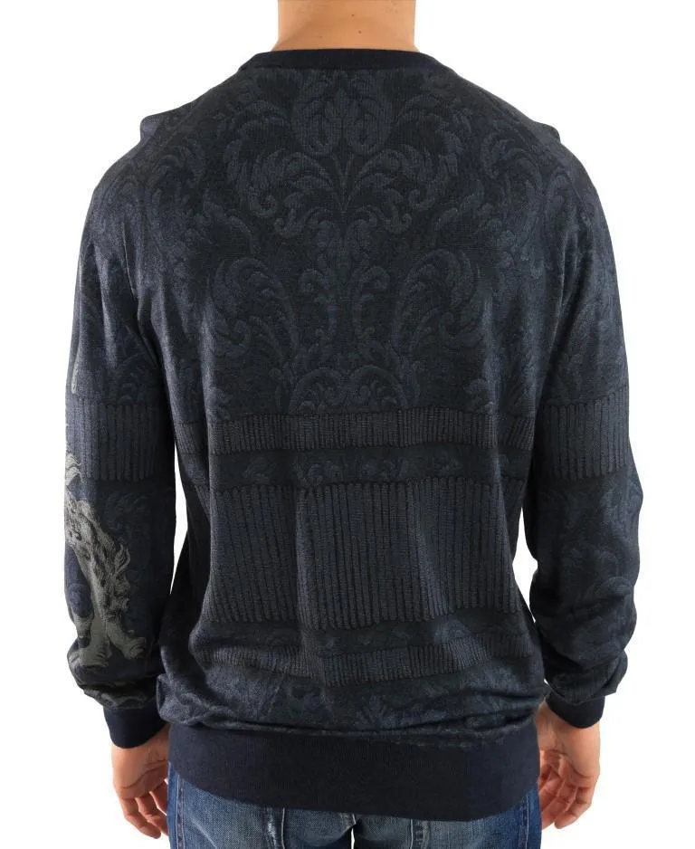 Blue Cashmere Pullover Sweater
