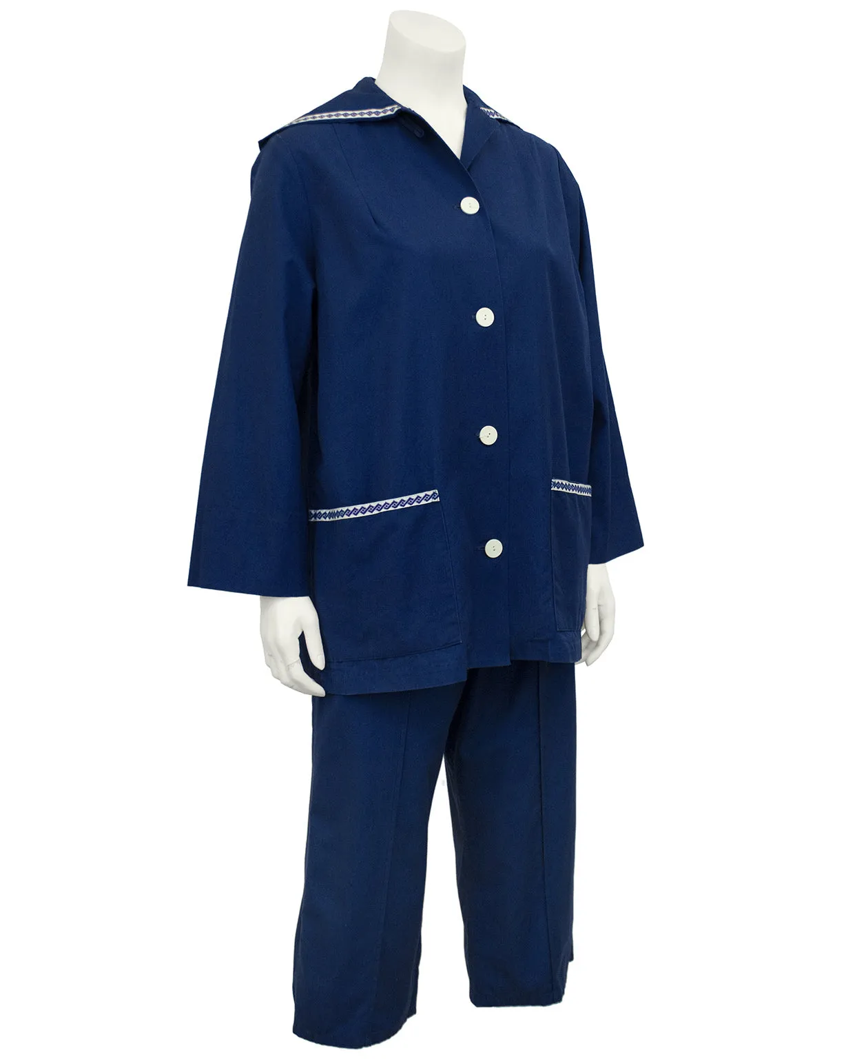 Blue Indigo Cotton Ensemble