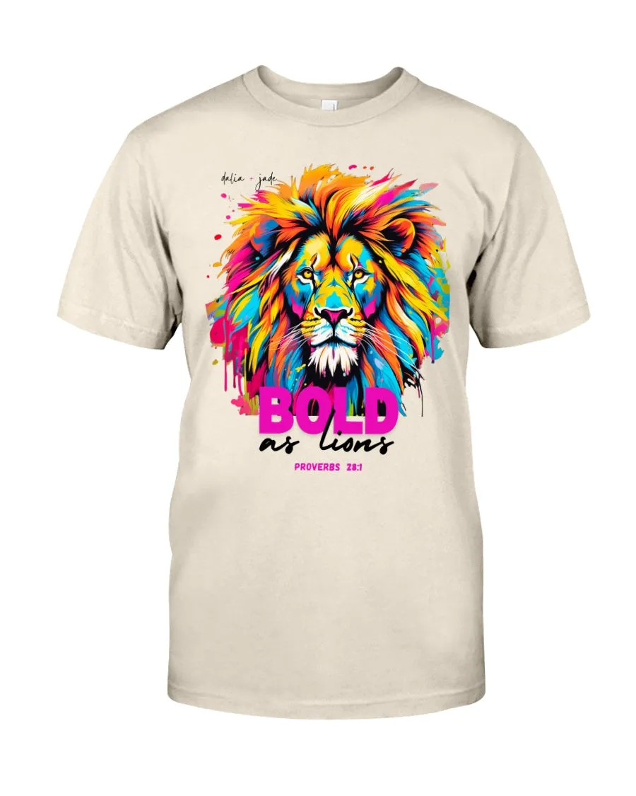 Bold as Lions Short Sleeve Graphic T-Shirt Proverbs 28:1