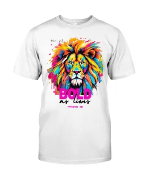 Bold as Lions Short Sleeve Graphic T-Shirt Proverbs 28:1