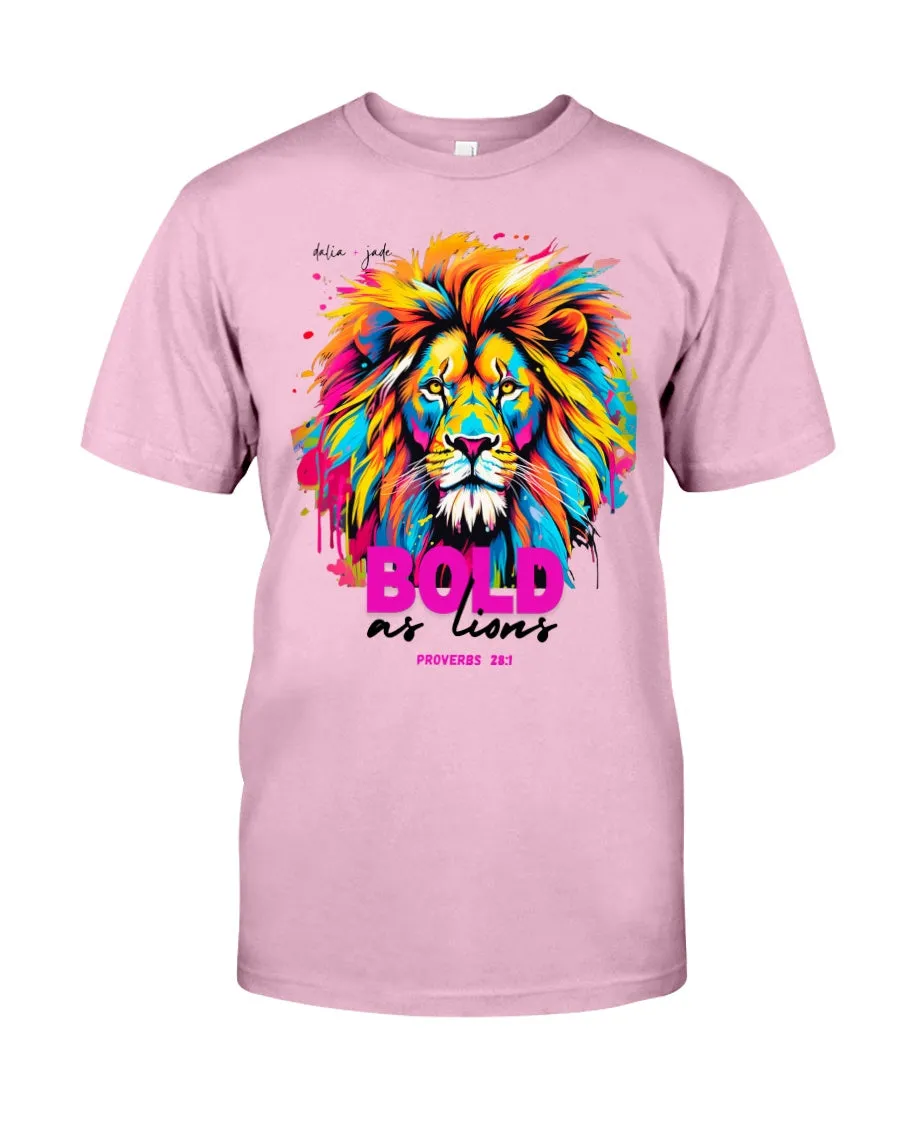 Bold as Lions Short Sleeve Graphic T-Shirt Proverbs 28:1