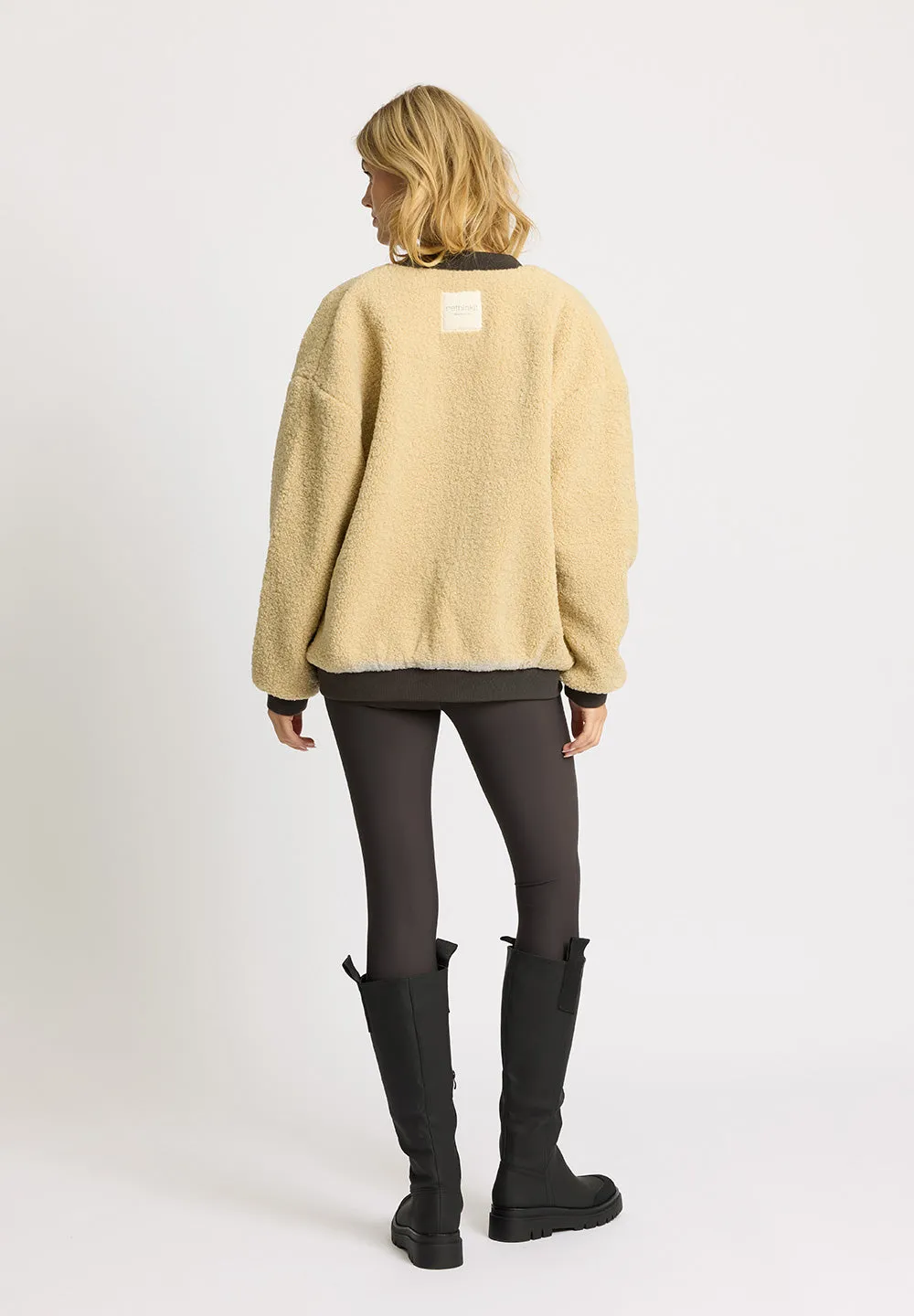 Bomber Jacket Pile 2 FUZZY - sandshell