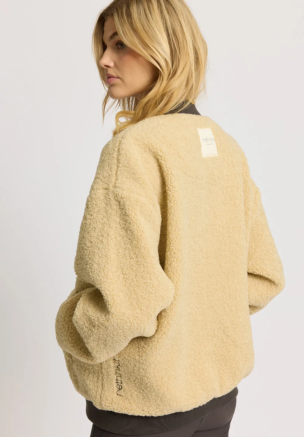Bomber Jacket Pile 2 FUZZY - sandshell