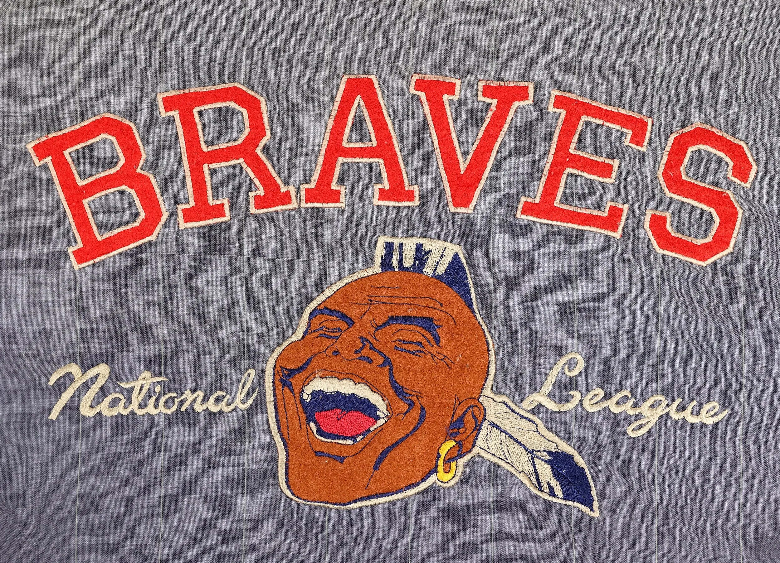Braves Tomahawk Baseball Bomber Jacket - Blue - XL