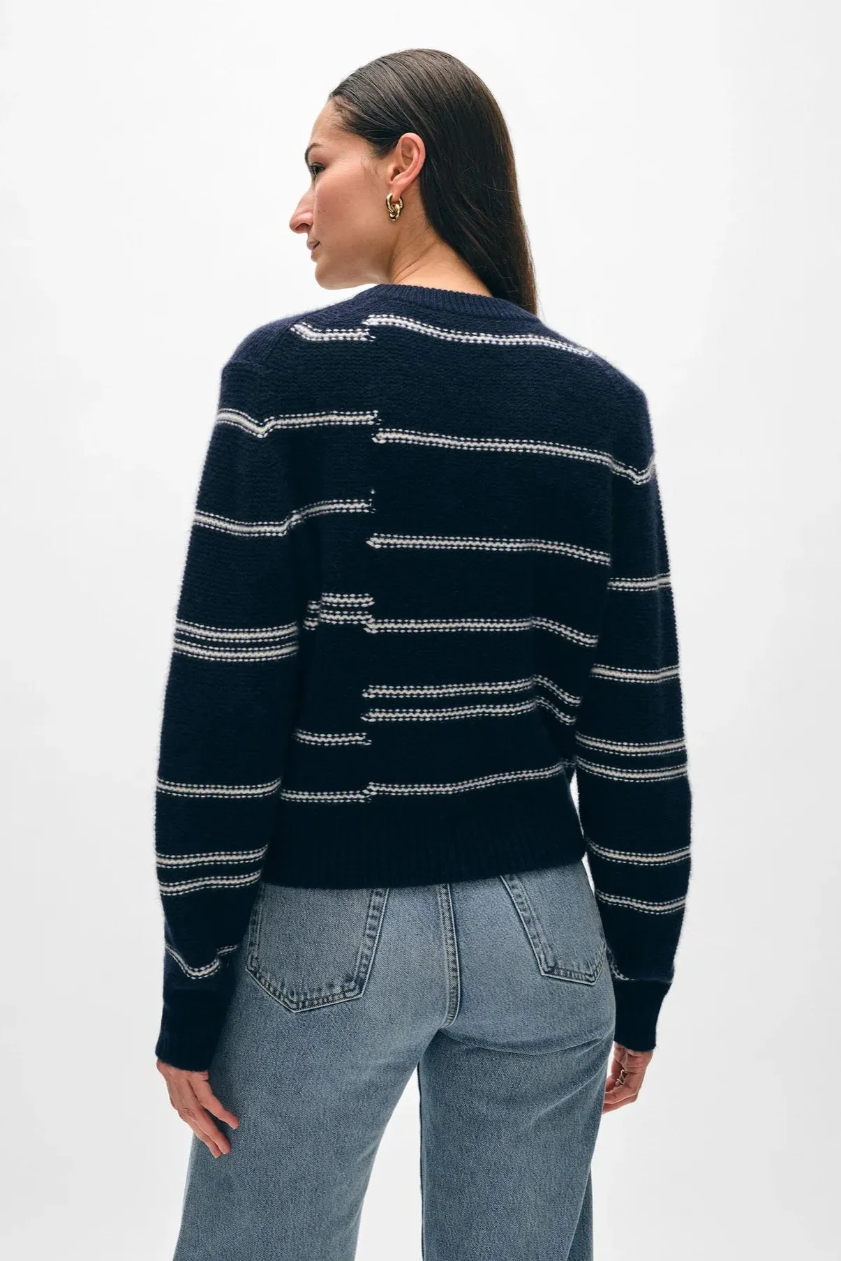 Broken Stripe Crewneck Sweater