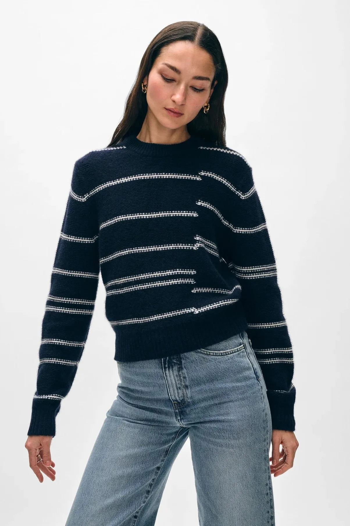 Broken Stripe Crewneck Sweater