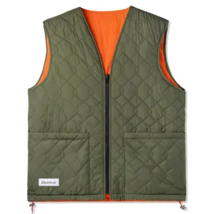 Butter Goods - Chainlink Reversible Puffer Vest Army/Orange