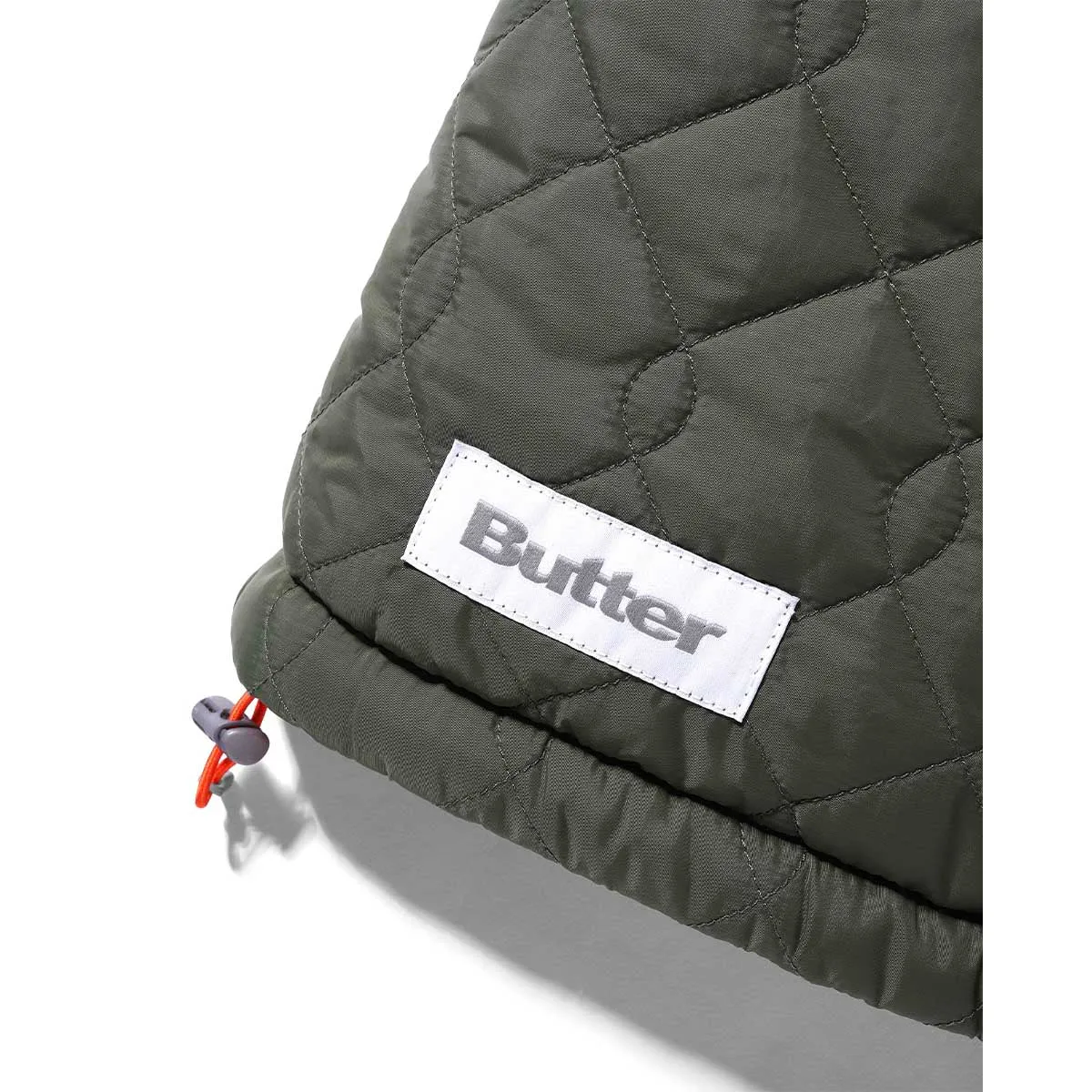 Butter Goods - Chainlink Reversible Puffer Vest Army/Orange
