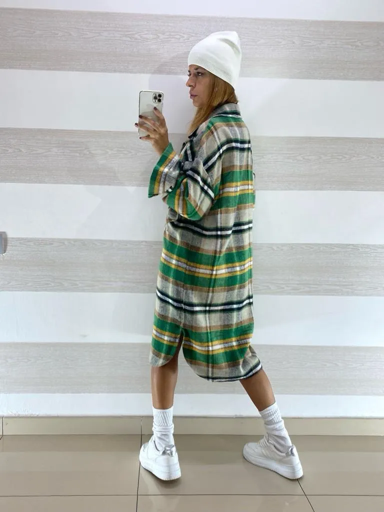Cardigan Vestito Lois in Panno Tartan