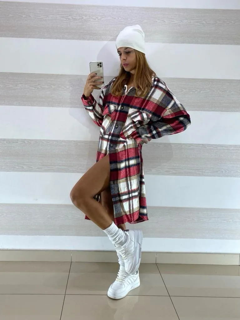 Cardigan Vestito Lois in Panno Tartan