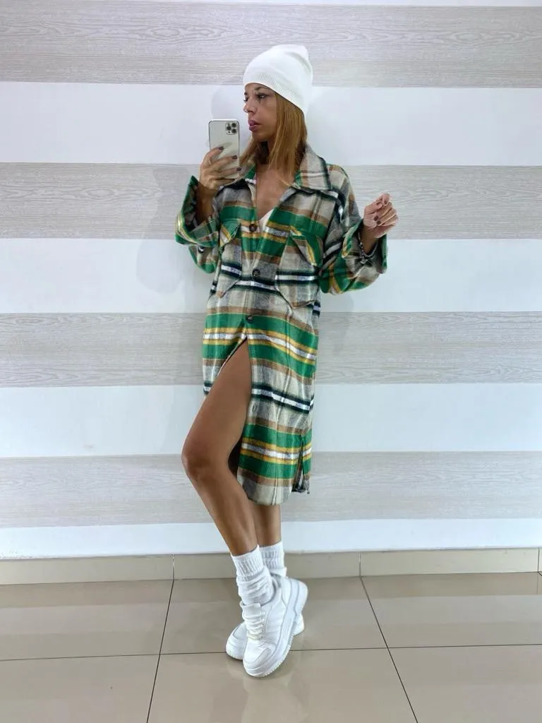 Cardigan Vestito Lois in Panno Tartan