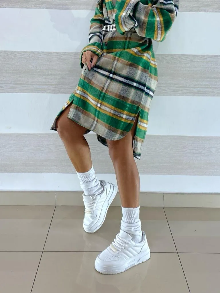 Cardigan Vestito Lois in Panno Tartan