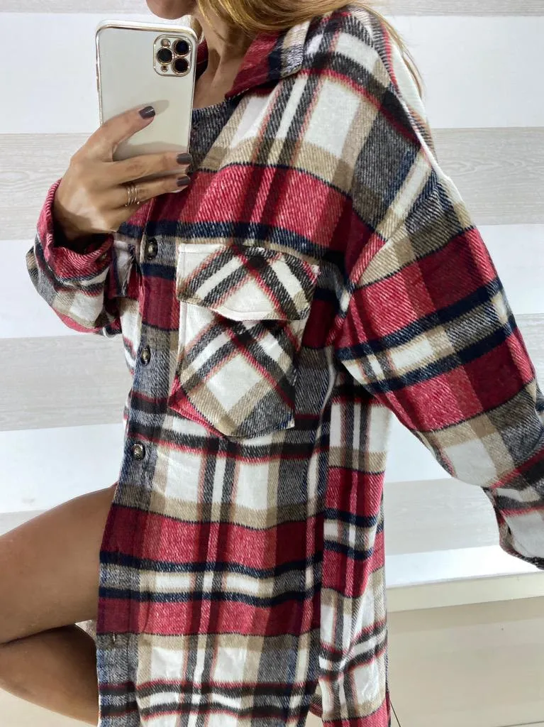 Cardigan Vestito Lois in Panno Tartan