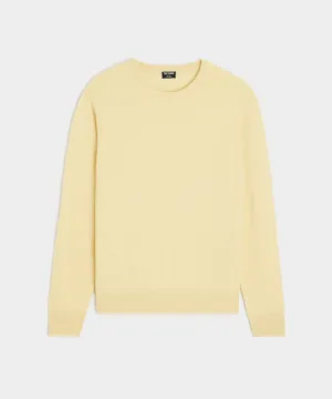 Cashmere Crewneck in Pale Yellow