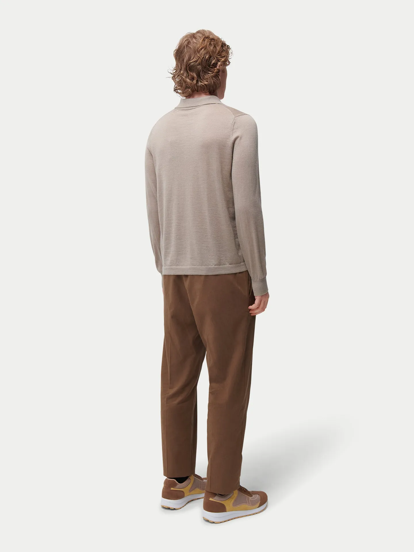 Cashmere Silk Polo-Neck Cardigan