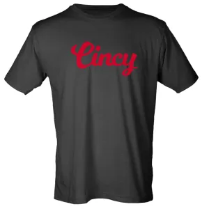 Cincy Script tee - black/red